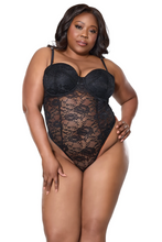 Lace bodysuit with Padded Underwire Cups & Removable Neck Accent