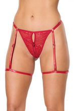 Sexy Lace Gartered Thong Panty