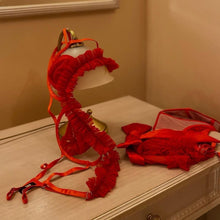Luxurious designer red bra set