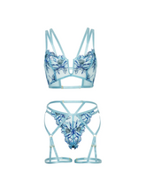 Sexy Bra Set Floral Embroidery