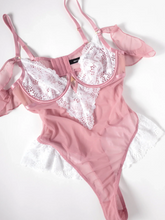 Romantic sheer lace bodysuit