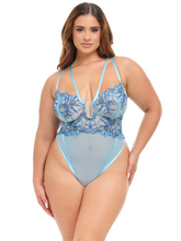 Hot Bodyusuit with Floral Embroidery
