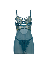 Alluring Underwire Caged Cups Babydoll Set