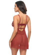 Irresistible two tone lace babydoll set