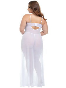 Bridal Sheer Gown & Garter Set