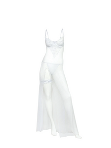 Bridal Sheer Gown & Garter Set