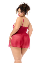 A flirty and romantic babydoll with embroidered cups