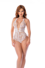 Romantic sheer lace bridal bodysuit or a dreamy bridal vibe with a playful twist
