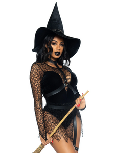 Sexy witch costume with hat