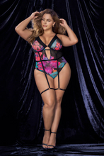 Floral print bodysuit with adjustable straps