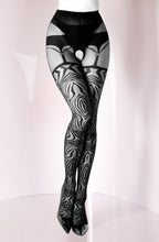 Tiger Striped Crotchless Tights