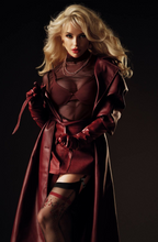 Sheer Black Stockings with Ornate Berry Embroidery