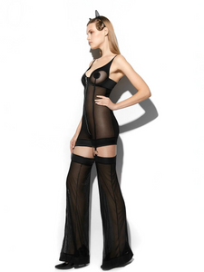 Designer lingerie catsuit with detachable leggings