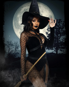 Sexy witch costume with hat