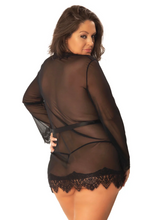 Elegant Sheer Shortie Robe