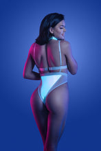 Iridescent Glow-in-the-dark Cutout Bodysuit