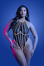 Glow in the dark lingerie - bodysuit