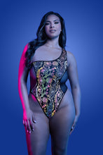 Glow in te dark lingerie - floral bodysuit