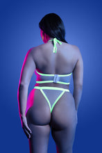 Glow in the dark lingerie - zipper bra and panty