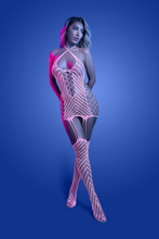 Pink Fishnet Bodystocking – Glow in the Dark Lingerie