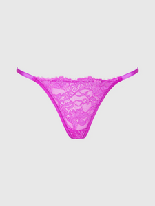 Sexy purple g-string with rhinestones