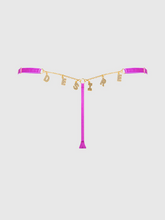 Sexy purple g-string with rhinestones
