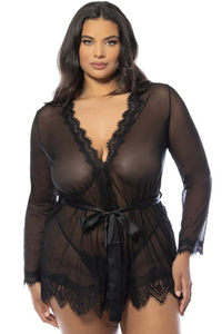 Elegant Sheer Shortie Robe