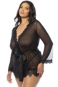 Elegant Sheer Shortie Robe