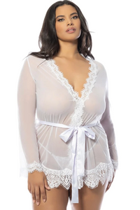 Elegant Sheer Shortie Robe