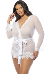 Elegant Sheer Shortie Robe