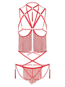 Cupless harness bodysuit - Designer Lingerie