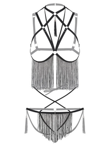 Cupless harness bodysuit - Designer Lingerie