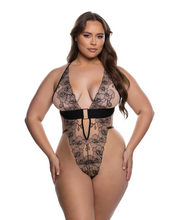 Sensual Embroidered orchid detail bodysuit