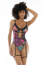 Floral print bodysuit with adjustable straps