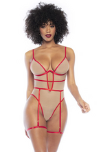 Sheer bodysuit with heart detail on the back