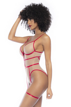 Sheer bodysuit with heart detail on the back