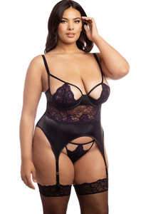 Stunning demi shelf cups bustier set