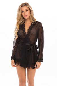 Elegant Sheer Shortie Robe