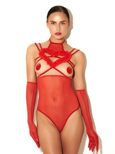 Open heart lingerie set