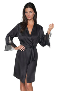A sophisticated dressing gown made of delicate satin