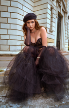 Black Corseted Lace Strapless Bustier & Thong Set