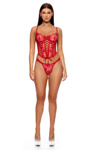 La Vie en Rose Metallic Embroidered Bustier Set