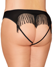 Flirty heart back panty with fringe detail