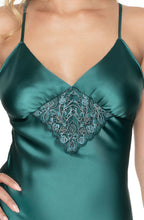 Exclusive emerald nightdress made of the highest quality satin