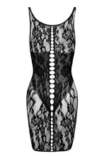 Provocative fishnet mini dress