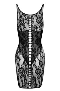Provocative fishnet mini dress