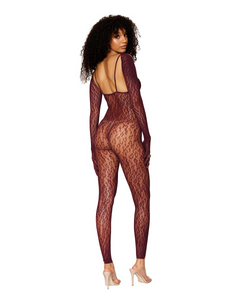 Sexy leopard fishnet bodystocking