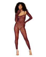 Sexy leopard fishnet bodystocking