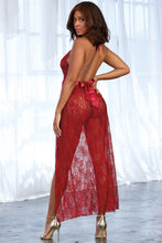 Elegant red long gown