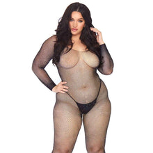 Hot and sexy fishnet plus size bodystocking